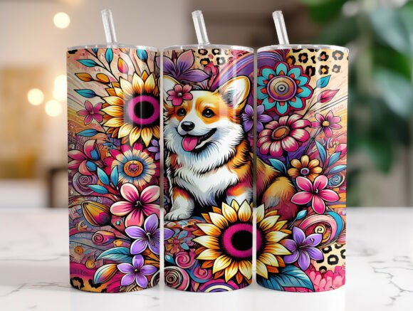 Download Corgi 20oz Sublimation Tumbler Wrap PNG - Png Collection