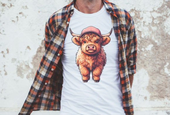 Download Cute Highland Cow Png, Wearing Baseball - Png Collection
