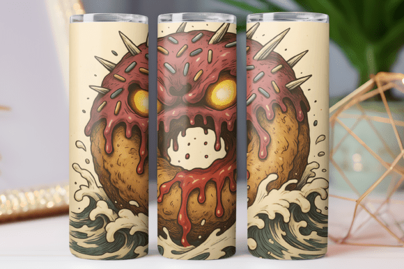 Download Kawaii Food Art Tumbler Wrap Design Png - Png Collection
