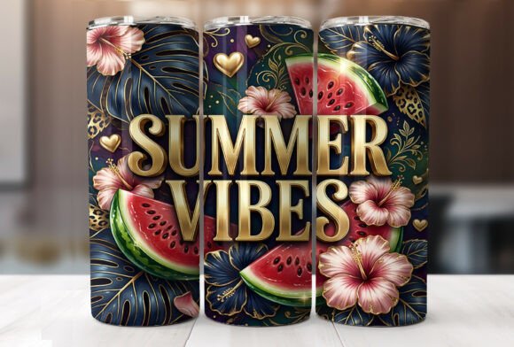 Download Luxury Summer Vibes Tropical Tumbler PNG - Png Collection