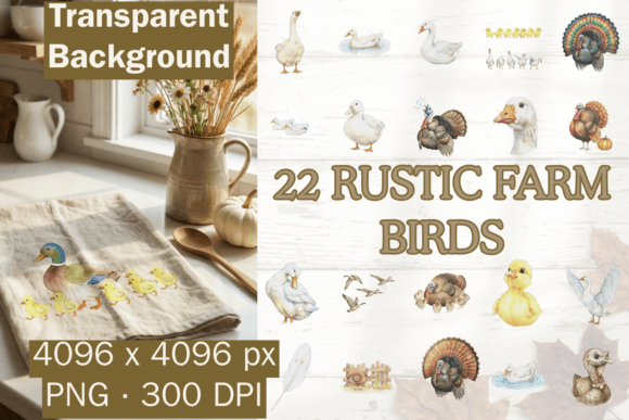 Download Rustic Farm Bird Clipart PNG Turkey Duck - Png Collection