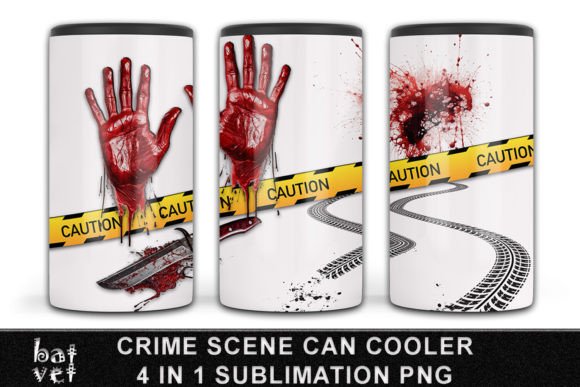 Download 4 in 1 Can Cooler Crime Scene Design PNG - Png Collection