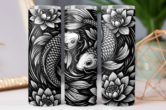 Download Japan Koi Fish Tumbler Wrap Photo Png - Png Collection