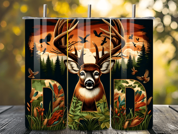 Download Rustic Deer Hunter Dad Tumbler Wrap PNG - Png Collection