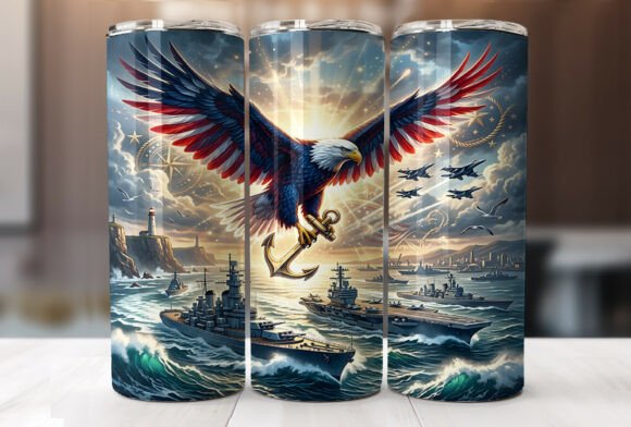 Download US Navy Patriotic Eagle Tumbler Wrap PNG - Png Collection