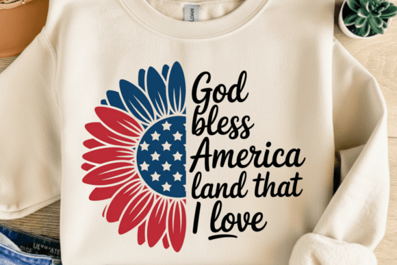 Download God Bless America Floral PNG Design - Png Collection