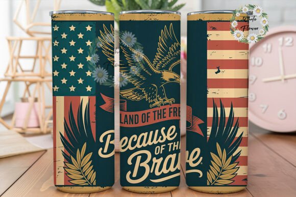 Download Vintage Patriotic Eagle Tumbler Wrap PNG - Png Collection
