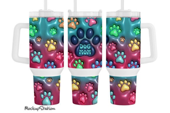 Download Dog Mom 40 Oz Quencher Tumbler Wrap PNG - Png Collection