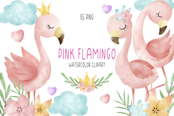 Download Watercolor Pink Flamingo Clipart PNG - Png Collection