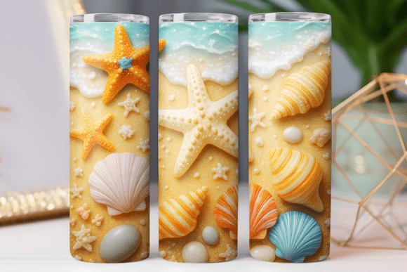 Download Summer Beach Tumbler Wrap Png Design Art - Png Collection