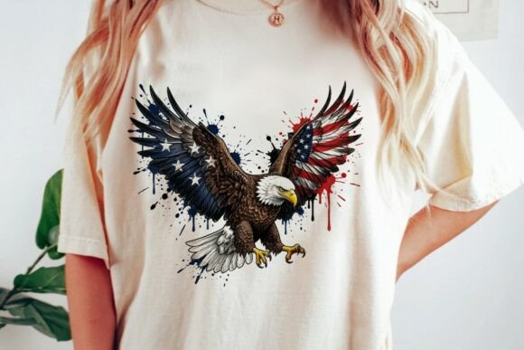 Download Bald Eagle USA Flag Splash Art Png - Png Collection