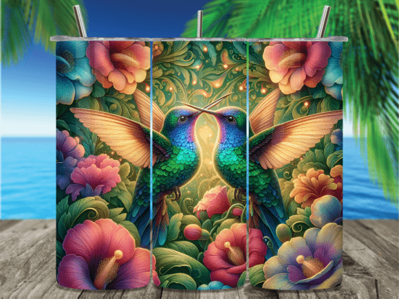 Download Vibrant Hummingbird Tropical Tumbler PNG - Png Collection