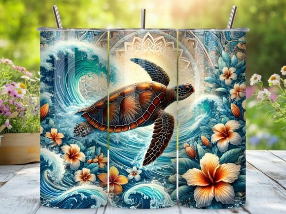 Download Vibrant Underwater Turtle Life Tumbler - Turtle life Collection