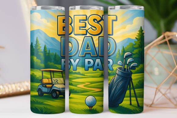 Download Golf Father Tumbler Wrap 20oz Skinny Png - Png Collection