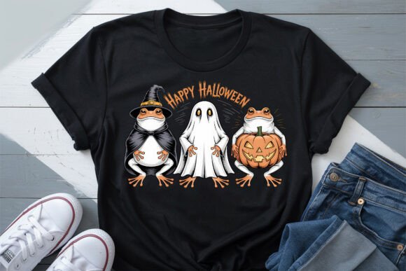 Download Happy Halloween Frogs PNG Tee Design - Png Collection