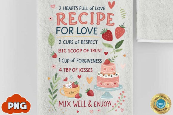 Download Valentine Kitchen Towel PNG Sublimation - Png Collection