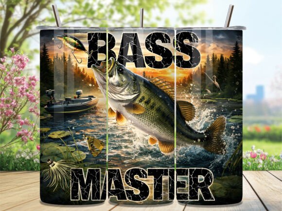 Download Bass Master Lake Fishing Tumbler Wrap - Premium Resources
