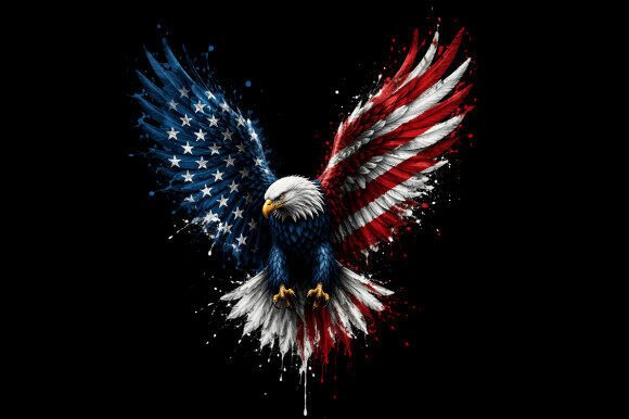 Download Patriotic Eagle PNG American Flag Art - Png Collection
