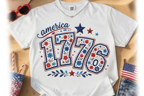 Download America 1776 Floral PNG, Patriotic USA - Png Collection