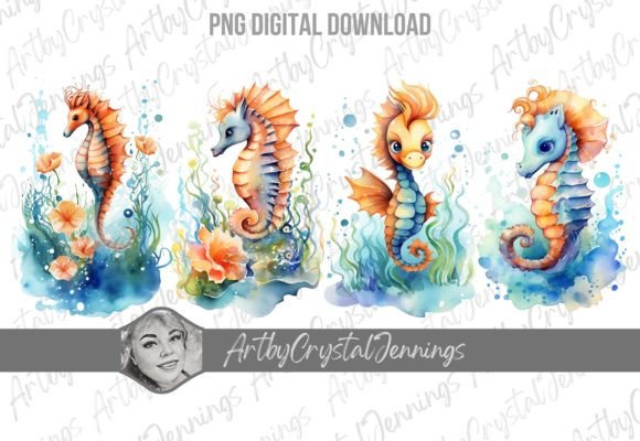 Download Sea Horse Watercolor Ocean Life PNG - Png Collection